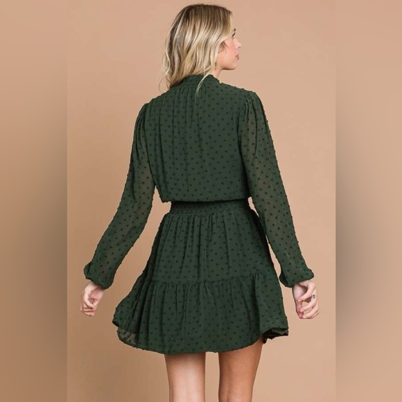 Culture Code Swiss Dot Smock Neck Mini Dress with Pockets 10010020644 - Picture 2 of 4